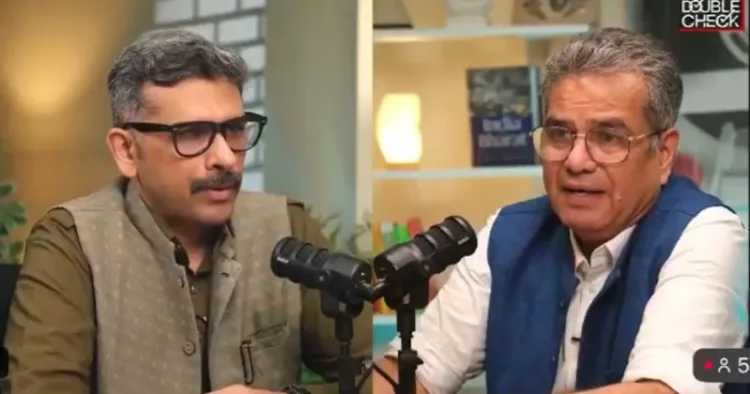 (Left) Sanket Upadhyay (Right) Veteran BBC journalist Rehan Fazal
