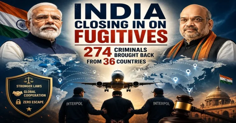 India’s global crackdown on fugitives has intensified, with 274 offenders brought back from 36 countries since 2019 (AI generated image)