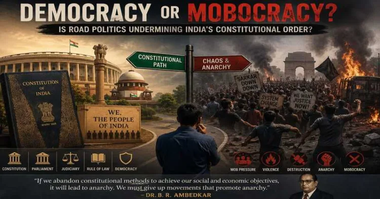Road politics and street-driven pressure are increasingly challenging India’s constitutional institutions and democratic framework