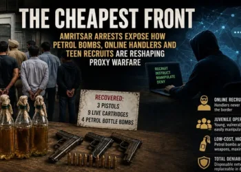 The Amritsar arrests expose a troubling new face of proxy warfare, low-cost, digitally recruited and built around vulnerable young recruits (AI generated image)