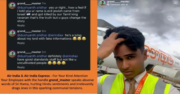 Air India employee abuses Hinduism on Instagram, mocks Bhagwan Rama as ‘evil Jewish’