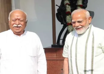 RSS Sarsangchalak Mohan Bhagwat and Prime Minister Narendra Modi
