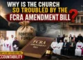 Why is the church rattled by FCRA
