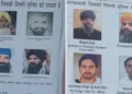 Posters of wanted terrorists displayed by Delhi Police across Delhi ahead of 80th Independence Day