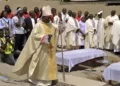 Christians conduct a funeral ceremony for victims of violence in Nigeria’s Middle Belt