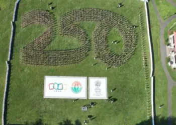 The Indian-American community in New Jersey set a Guinness World Record for the “Largest Flagpole Number”