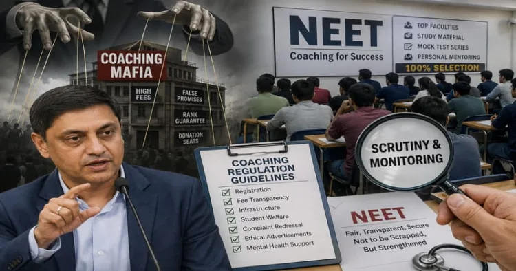 EAC-PM member Sanjeev Sanyal called India’s coaching system a “mafia” and said NEET should be reformed, not scrapped