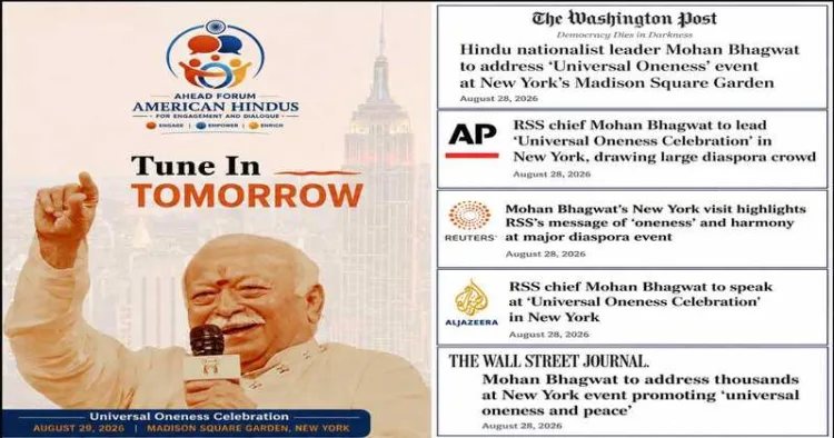 From the Associated Press and Reuters to The Wall Street Journal, Religion News Service and Al Jazeera, a recognisable narrative has taken shape around Dr Mohan Bhagwat’s New York visit