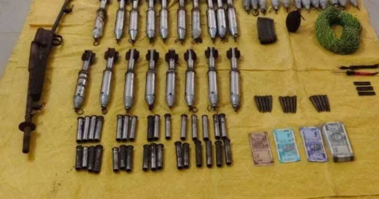 Maoist weapons recovered from Maoist dump in Chhattisgarh’s Bijapur