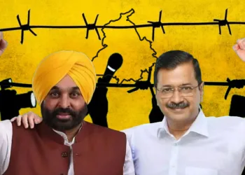 (Left) Punjab CM Bhagwat Mann (Right) AAP Leader Arvind Kejriwal