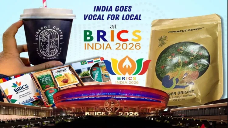 Tiger Bright coffee from Koraput’s tribal farmers featured in BRICS Summit media kits in New Delhi