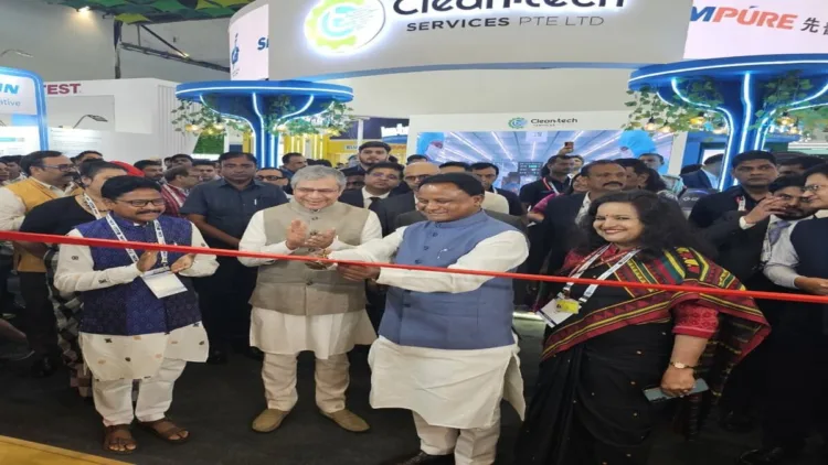 CM Majhi inaugurates the Odisha Pavilion at Yashobhoomi, New Delhi, in the presence of Union Minister Ashwini Vaishnaw.