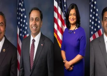 nearly 90 US political figures back a pledge against contributions described as RSS-linked