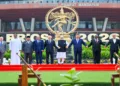 New Delhi, Sep 12 (ANI): Prime Minister Narendra Modi, along with Chinese President Xi Jinping, Russian President Vladimir Putin and other world leaders, poses for a picture at a joint tree plantation initiative during the BRICS Summit at Bharat Mandapam, in New Delhi on Saturday. (Narendra Modi Photo Gallery/ANI Photo)