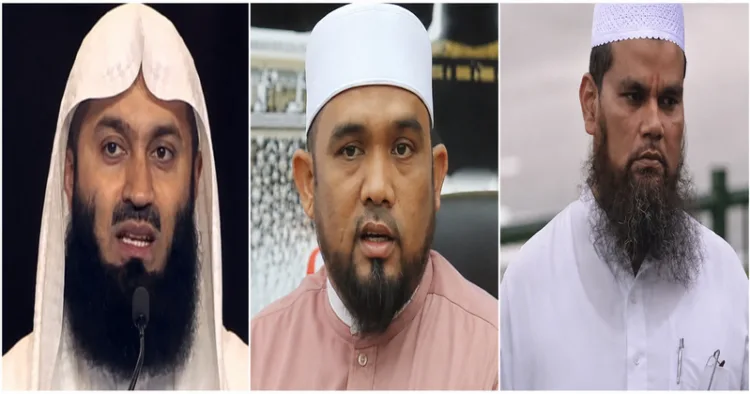(Left to Right): Islamic Hardliners Ismail Menk, Haslin Baharim and Imam Nalla Abdul Jameel banned from Singapore