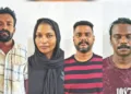 Suhail, T.N. Reena, Vivek Vijayan and Subramanian (Left to Right)