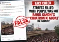 A viral video claimed to show crowds at Rahul Gandhi’s ‘Chhatron Ki Goonj’ event in Indore was actually from a World Tribal Day rally held in the city on August 9. (Image: AI generated)