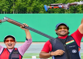 Neeru Dhanda and Kynan Chenai win gold in trap shooting