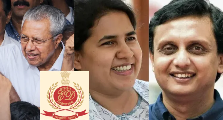 Pinarayi Vijayan, T. Veena, PA Mohammed Riyas (Left to Right)