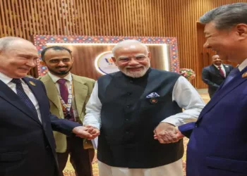 (From Left to Right): Russian President Vladimir Putin, PM Modi & Chinese President Xi Jinping