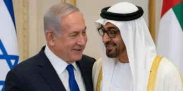 Israel PM Benjamin Netanyahu and the President of UAE Sheikh Mohamed bin Zayed