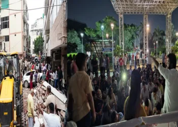 ABVP Stages Massive Protest at MCD Headquarters Over Satya Niketan PG Building Collapse