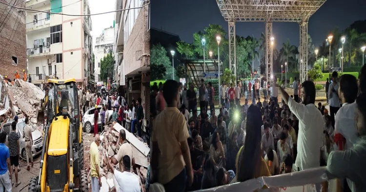 ABVP Stages Massive Protest at MCD Headquarters Over Satya Niketan PG Building Collapse