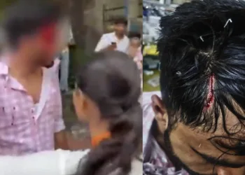 ABVP members injured during a clash with NSUI supporters during DUSU poll campaign