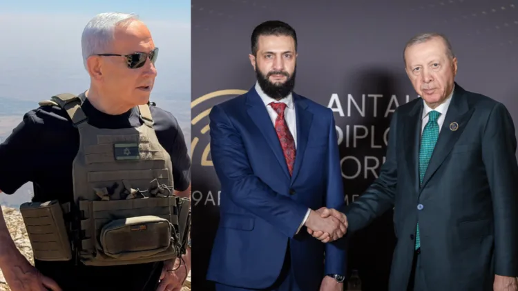 Benjamin Netanyahu-Ahmed al-Sharaa
with Recep Tayyip Erdoğan (Left to Right)