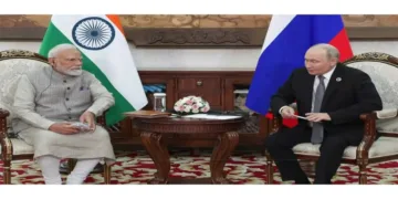 (Left) PM Narendra Modi (Right) Russian President Vladimir Putin
