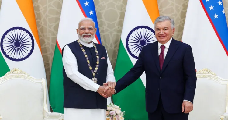 Prime Minister Modi & Uzbekistan President Shavkat Mirziyoyev