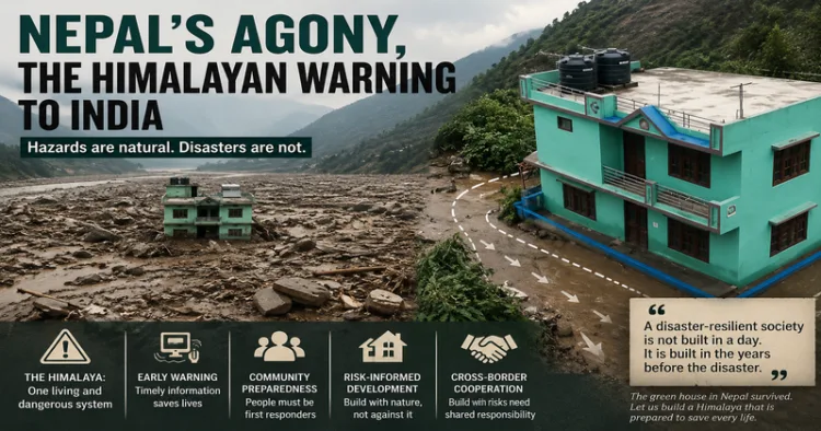 Agony of Nepal due to floods (This image is generated by AI)