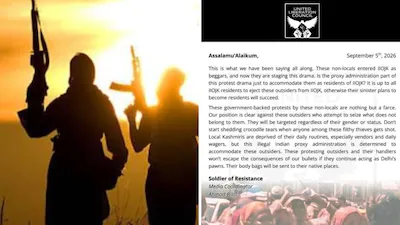 Lashkar Proxy ULC Threatens Kashmiri Pandits and Non-Locals in Fresh Letter