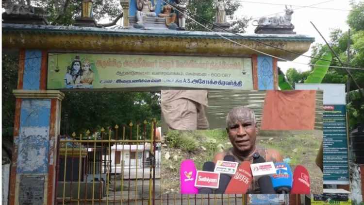 Valasai Jayaraman, a trustee of the prominent Sri Agatheeswarar Velveeswarar Temple on Arcot Road in Valasaravakkam, Chennai (Inset box)