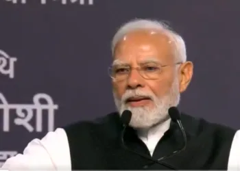 PM Narendra Modi addressing the gathering at SRCC