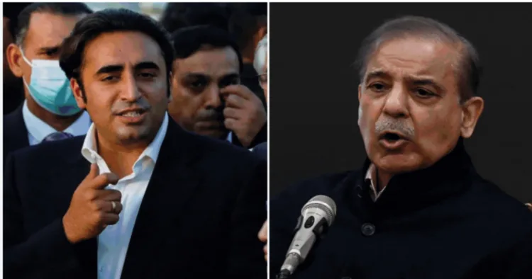(Left) Bilawal Bhutto (Right) Pakistan PM Prime Minister Shehbaz Sharif