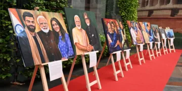 Exhibition showcases PM Modi’s journey through art