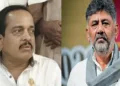 Congress MLA Ashok Kumar Rai (Left), Chief Minister DK Shivakumar (Right)