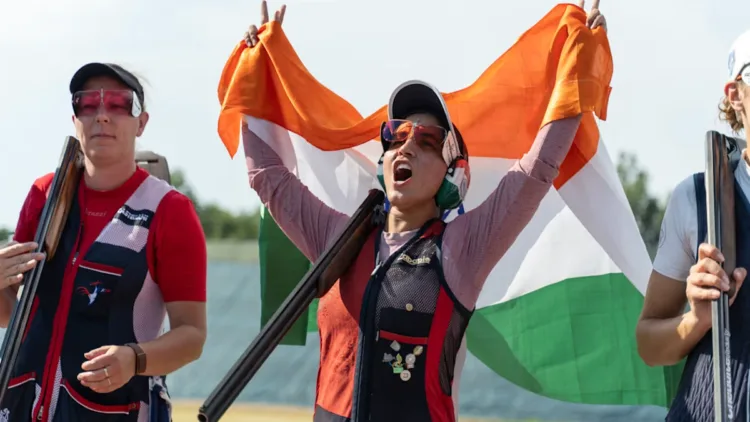 Neeru Dhanda won historic gold in the women's individual trap event at the Asian Games 2026
