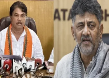R Ashoka (Left), Karnataka CM DK Shivakumar (Right)