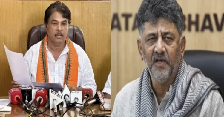 R Ashoka (Left), Karnataka CM DK Shivakumar (Right)