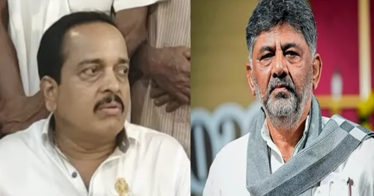 Congress MLA Ashok Kumar Rai (Left), Chief Minister DK Shivakumar (Right)