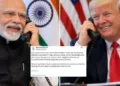 Modi Speaks to Trump: Trade Deal, Defence, Energy and Global Security Discussed
