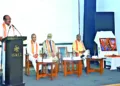 Bhagwan Sahay, Sah Sangathan Mantri of Akhil Bharatiya Vanvasi Kalyan Ashram, addressing the gathering at IGNCA to mark release of Janajati Sanskritik Samagam Special Issue, which highlighted contributions of Janjatiya heroes