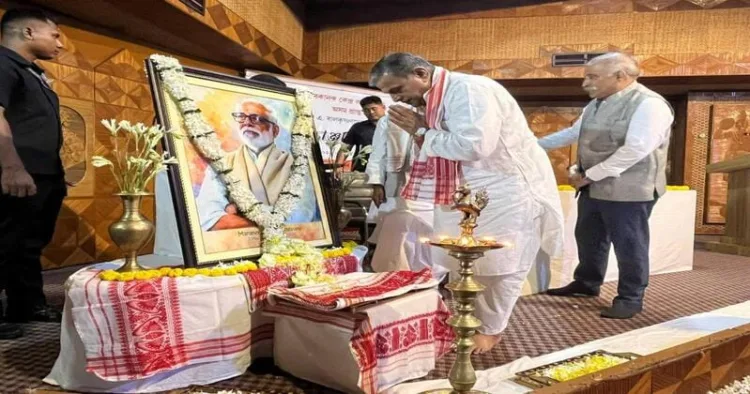 A Balakrishnan Ji was remembered in Guwahati, with Dattatreya Hosabale Ji and Assam Governor Lakshman Prasad Acharya Ji paying tribute