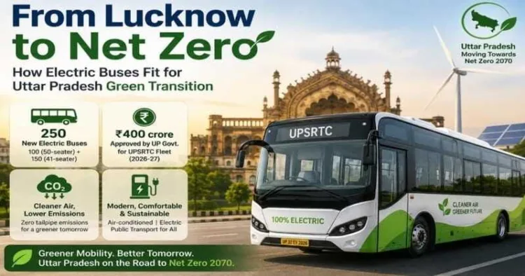 Uttar Pradesh approves Rs 400 crore for 250 air-conditioned electric buses, boosting green mobility and its net-zero 2070 goal