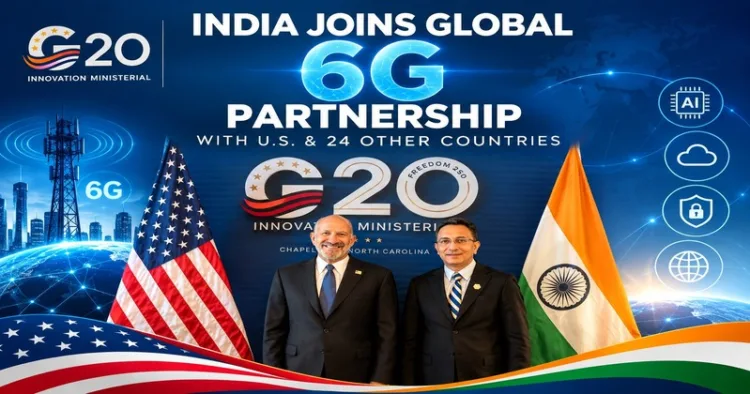 India has joined the United States and 24 other countries in a global initiative to shape secure, open and interoperable 6G networks