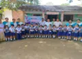 Bharatiya Kisan Sangh distributed free school uniforms, notebooks, pen bundles, bags to 7,000 students in flood-affected areas of Assam