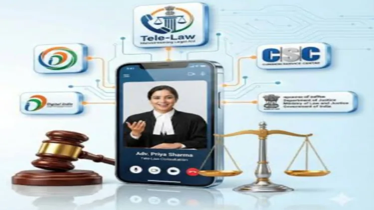 Tele-Law 14454 provides citizens with free legal advice from panel lawyers through a helpline, mobile app and CSCs