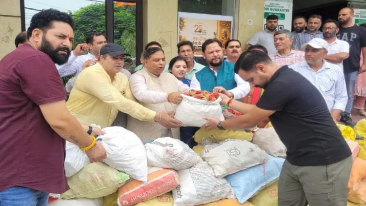 J&K BJP OBC Morcha presented 50,000 diyas to Sat Sharma under the ‘Aashirwad Ka Diya’ initiative to mark PM Modi’s birthday